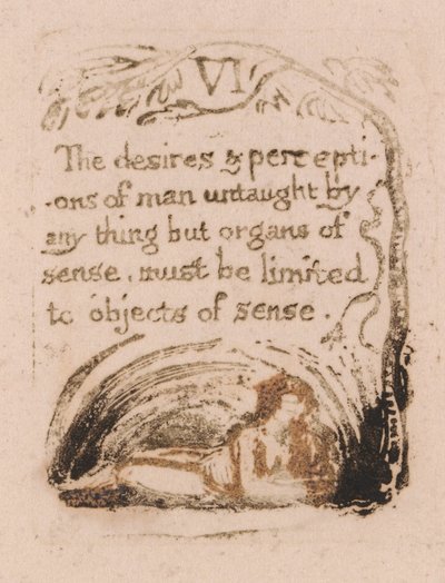 There Is No Natural Religion, Plaat 8, VI De verlangens en percepties . . . . (Bentley a9) door William Blake